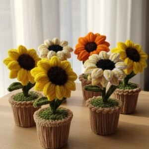 HeartBloom Sunflower Handmade Pot.